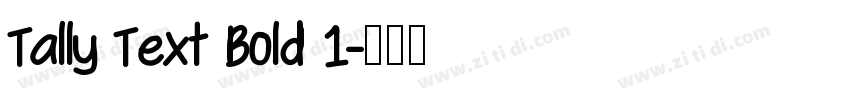 Tally Text Bold 1字体转换